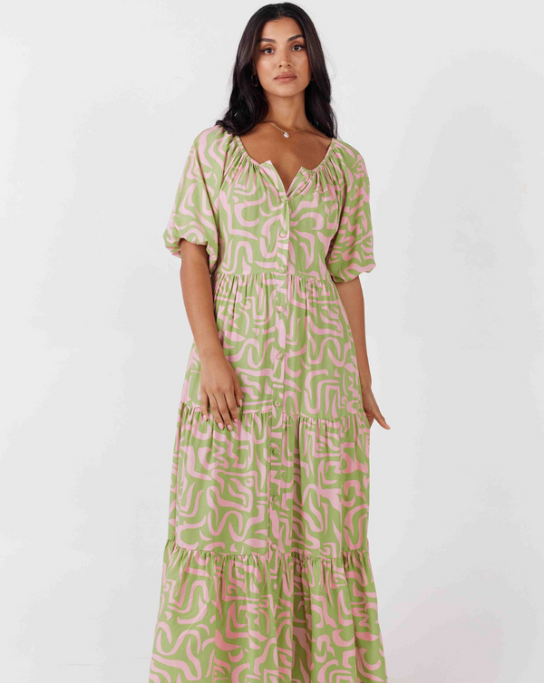 Palm Maxi Dress - Voyage Print